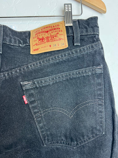 Levi's 550 Relaxed Faded Black Jeans - W34