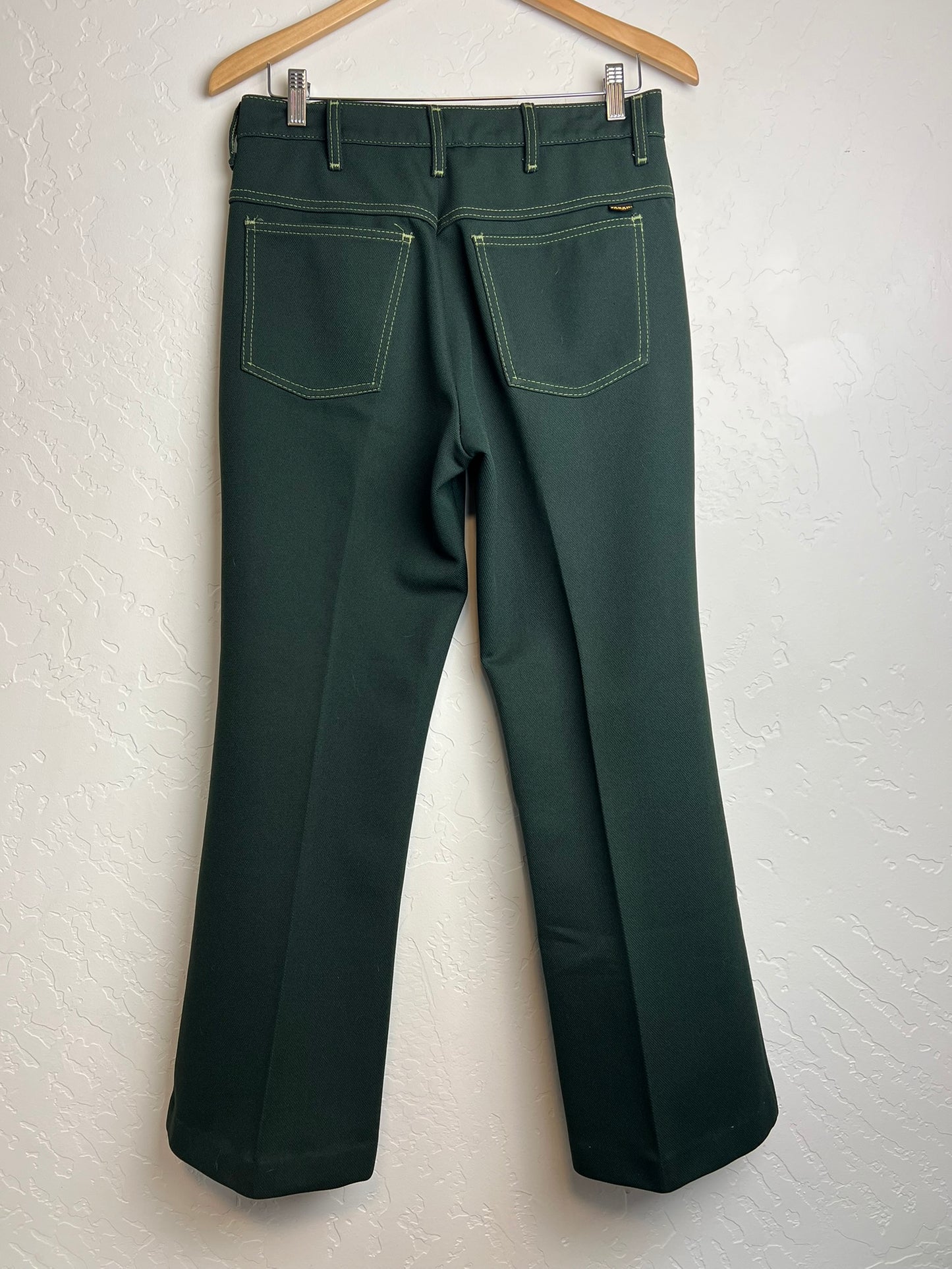 Farah Forest Green Flared Trousers - 32