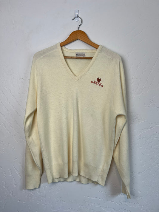 Harvey's Bristol Cream Embroidered V-Neck Sweater - L