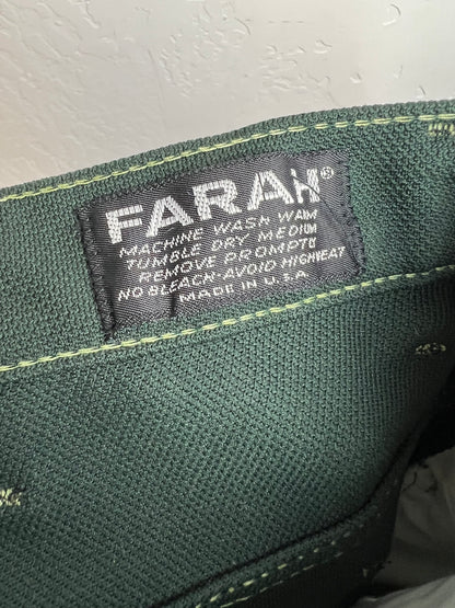Farah Forest Green Flared Trousers - 32