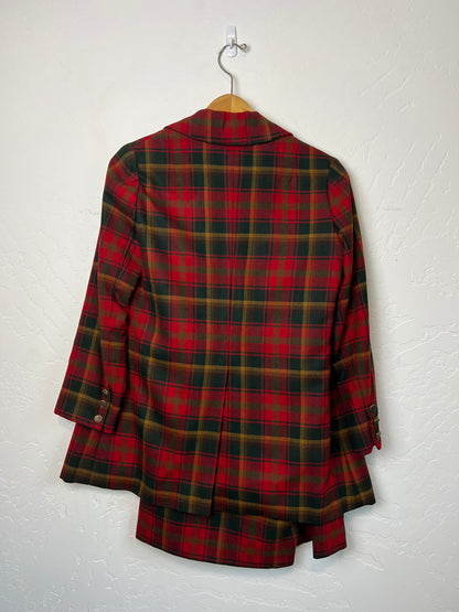 Vogue Paris Original Tartan Plaid Skirt Suit - M/L