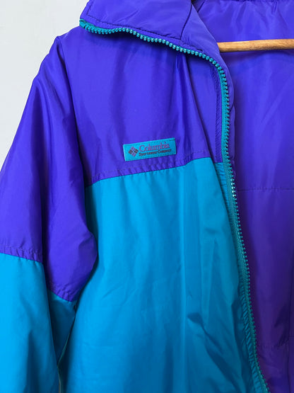 Columbia Sportswear Purple & Teal Color-Block Ski Jacket - Size S