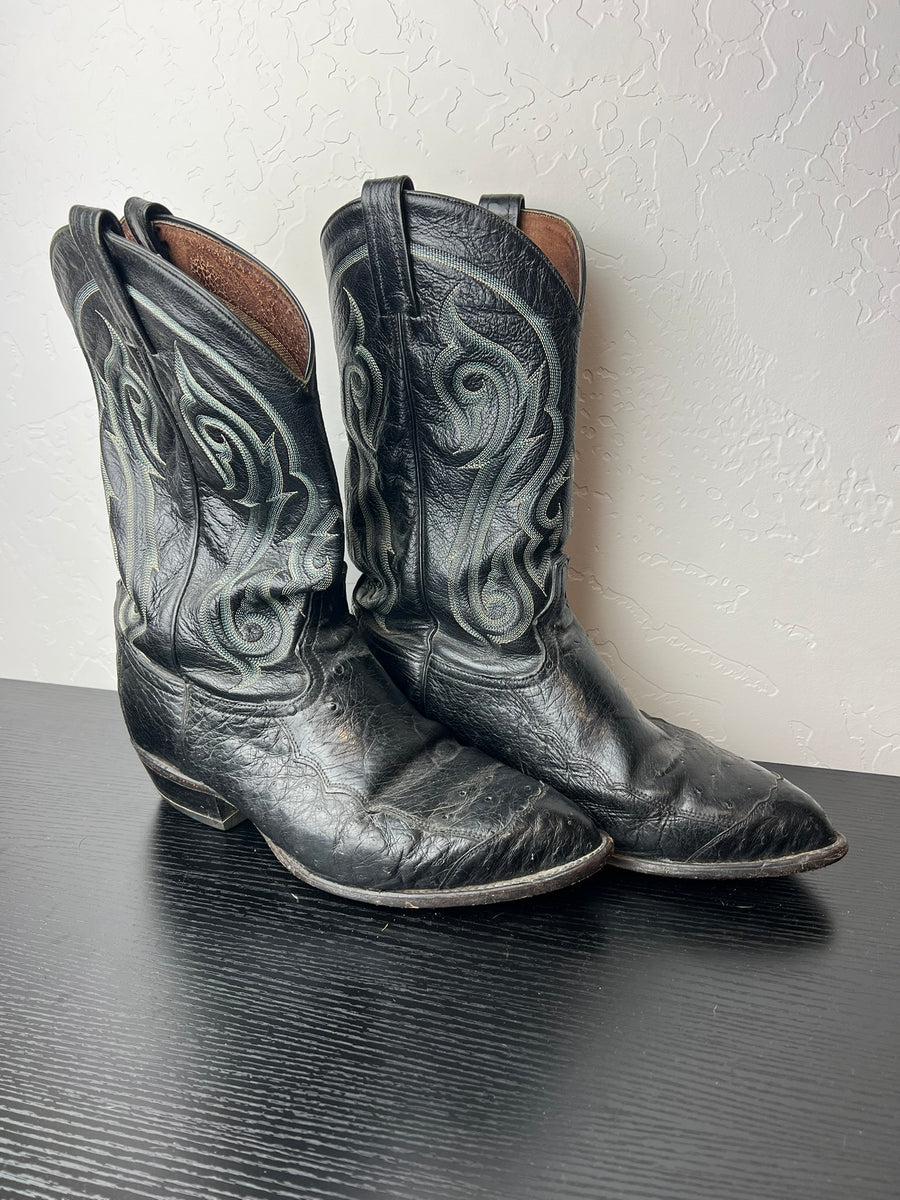 Tony Lama Ostrich Cowboy Boots - 11 EE