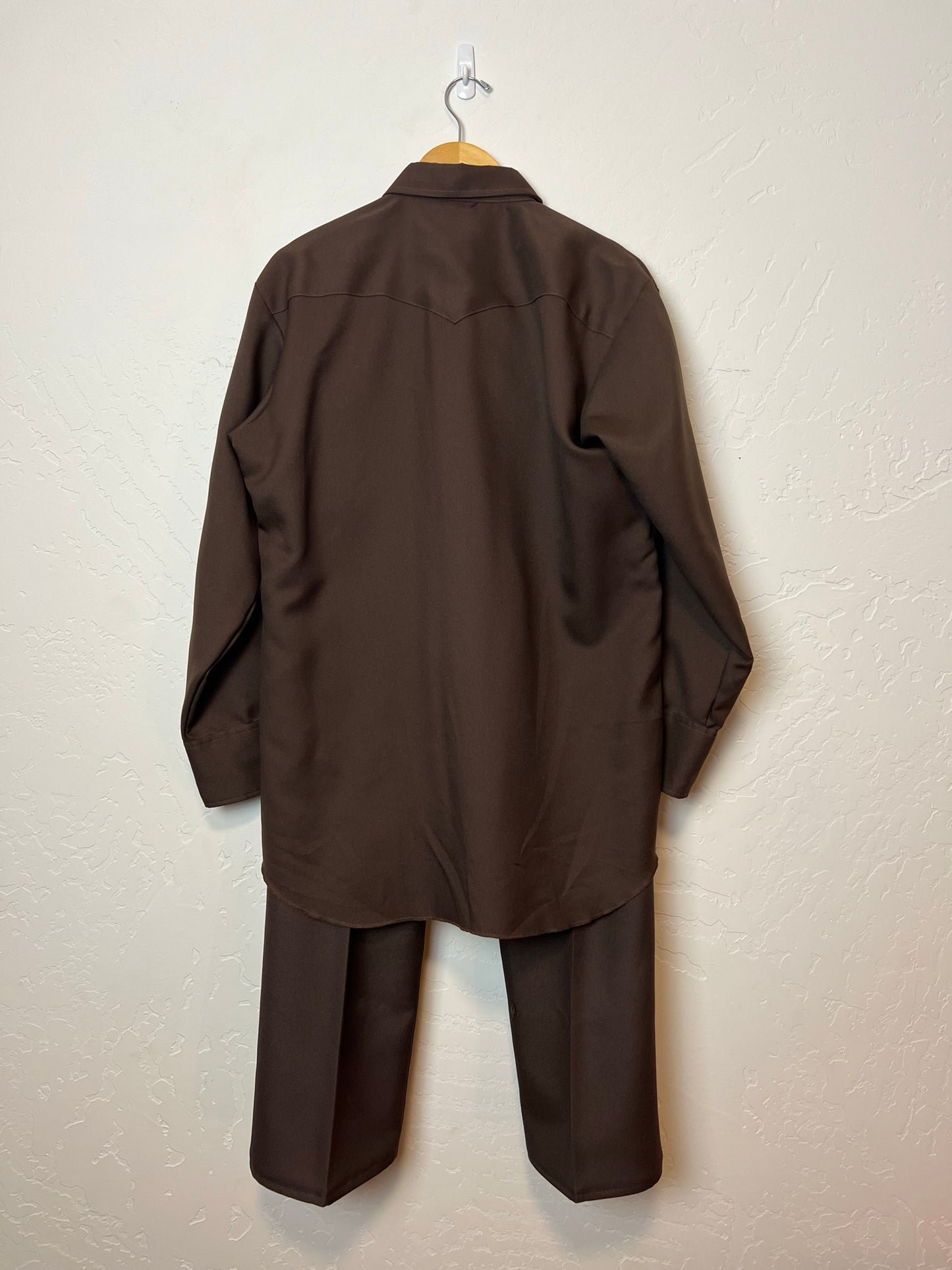 H Bar C California Ranchwear Brown Western Suit - Size 16½ - 33
