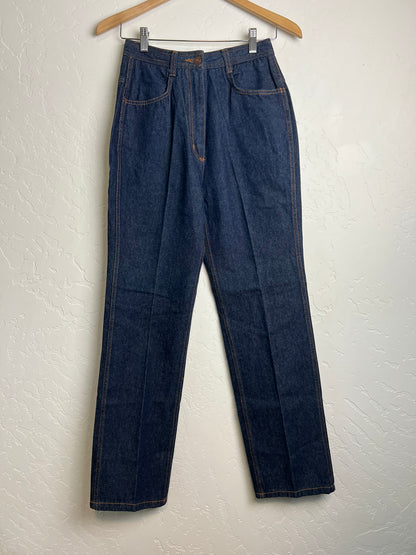 Sears Pleated High-Waist Jeans - Size 12