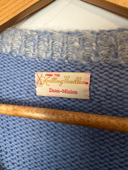 Knitting Needles by Dean-Minion Mohair Trim Cardigan - L