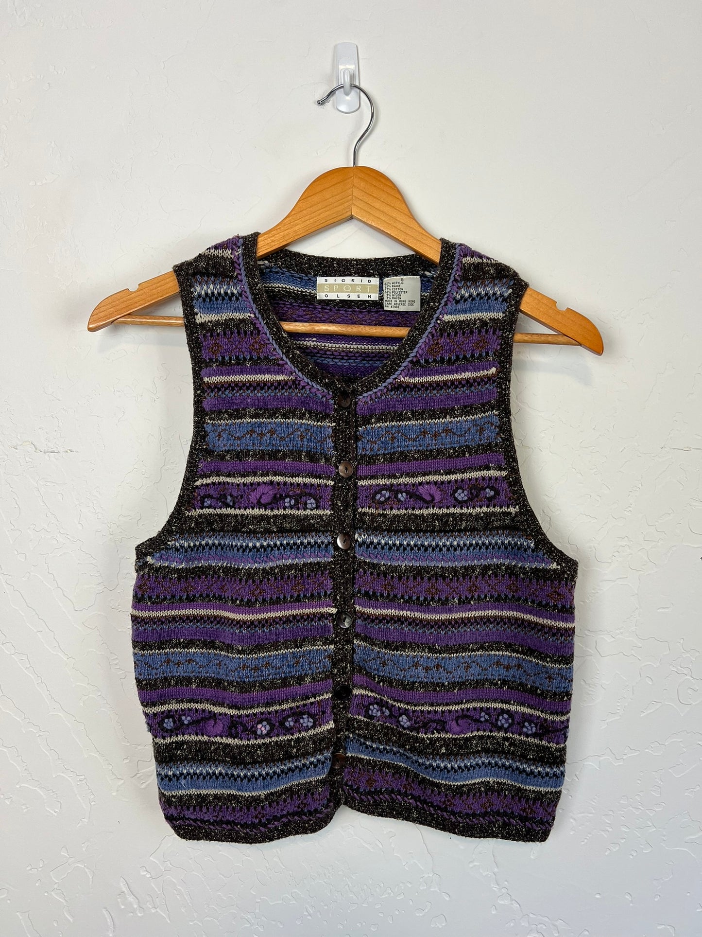 Sigrid Olsen Sport Fair Isle Sweater Vest - S