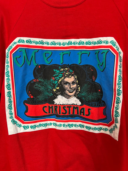 Vintage Merry Christmas Graphic Sweatshirt - L