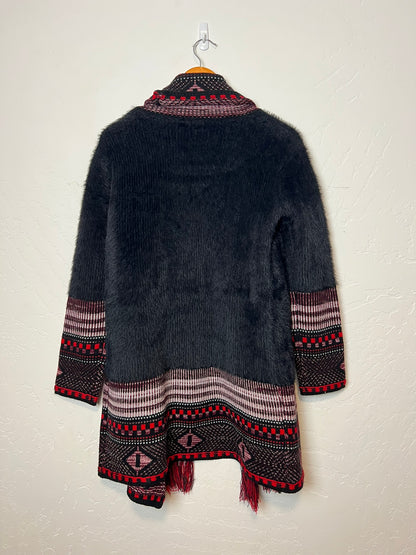 Maxsport Eyelash Fair Isle Fringe Cardigan - S