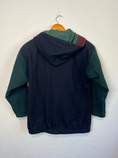 New York Classics Colorblock Wool Bomber Jacket - Size S