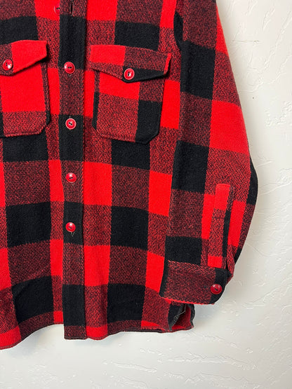 Woolrich Buffalo Plaid CPO Shirt-Jacket Red & Black - S