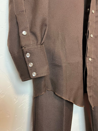 H Bar C California Ranchwear Brown Western Suit - Size 16½ - 33