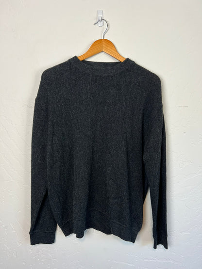 Mon Repos Charcoal Wool Crewneck Sweater - L