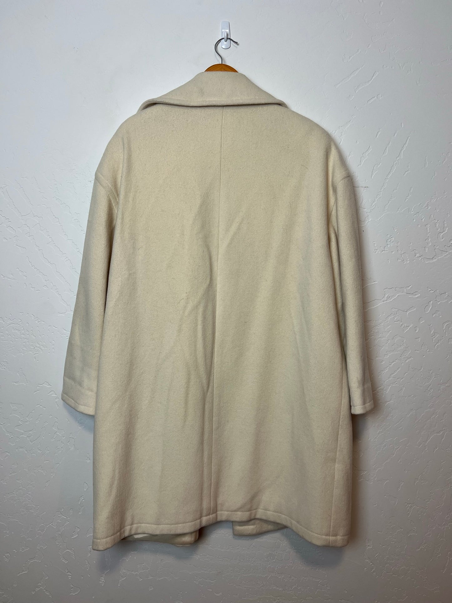 J.G. Hook Cream Wool Duffle Coat with Wooden Toggles - Size 16