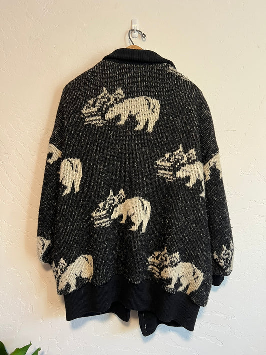 Tundra Canada Nordic Pattern Lined Cardigan- Size L