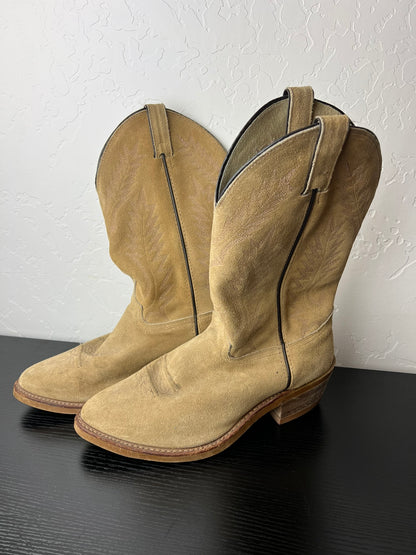 Suede Western Boots - Tan 10EE