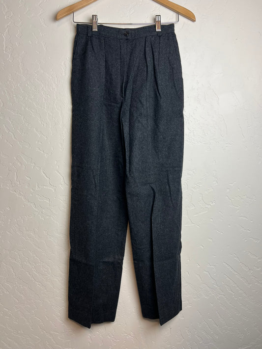 Miss Pendleton Charcoal Wool Trousers - 26