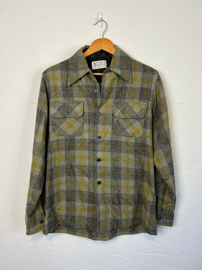 Towncraft Plus by Penneys Wool Plaid Board Shirt - M