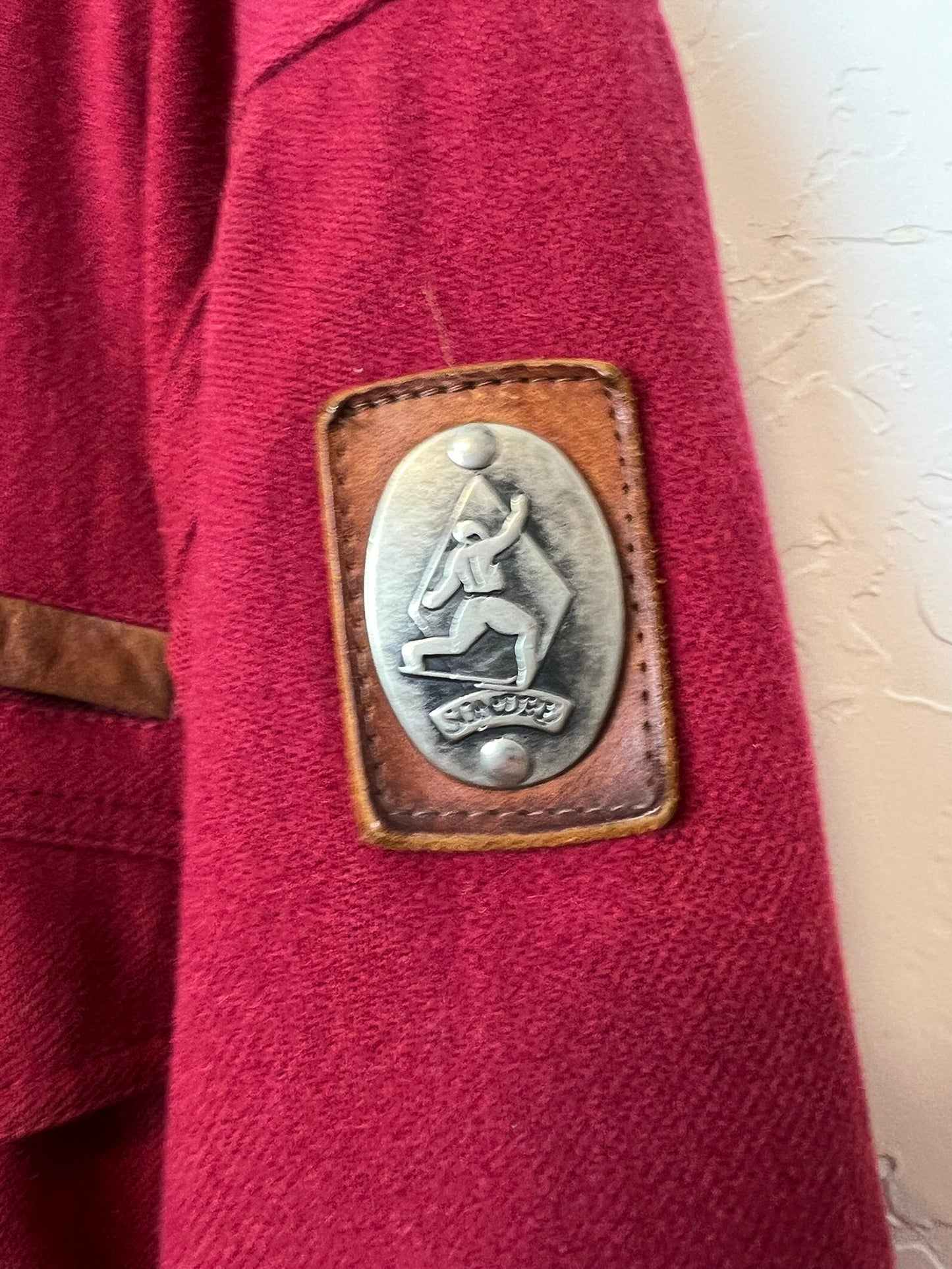 Sondre Wool Field Coat with Leather Patches - Size L