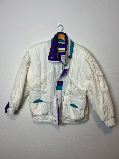 Mixed Blues White Snow Jacket - Size M