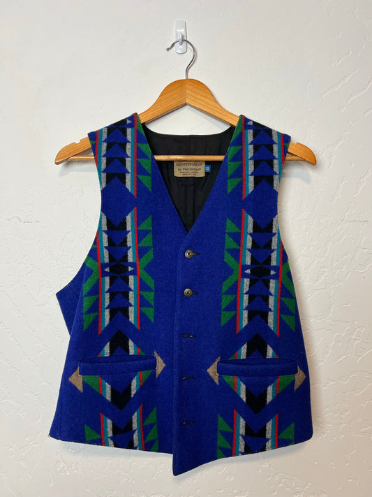 Pendleton High Grade Western Wear Aztec Print Vest - Size 38