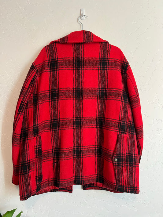 Woolrich Buffalo Plaid Wool Jacket with Quilted Lining - Size 46