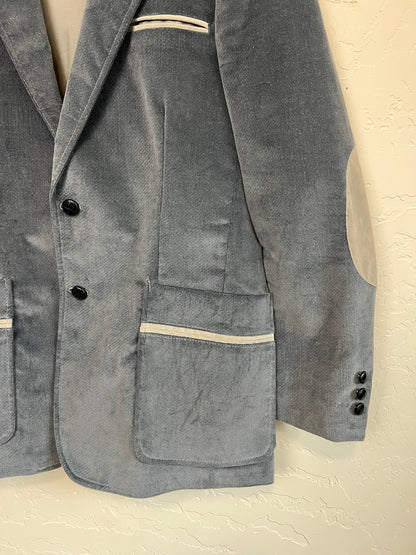 Lee Separates Blue Velvet Corduroy Blazer - Size 42