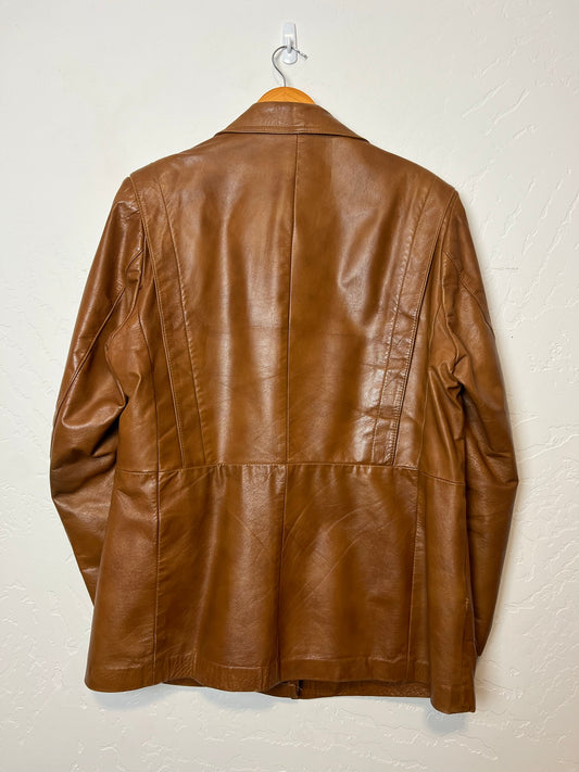Grais Angel Skin Nappa Leather Tan Jacket - Size 42