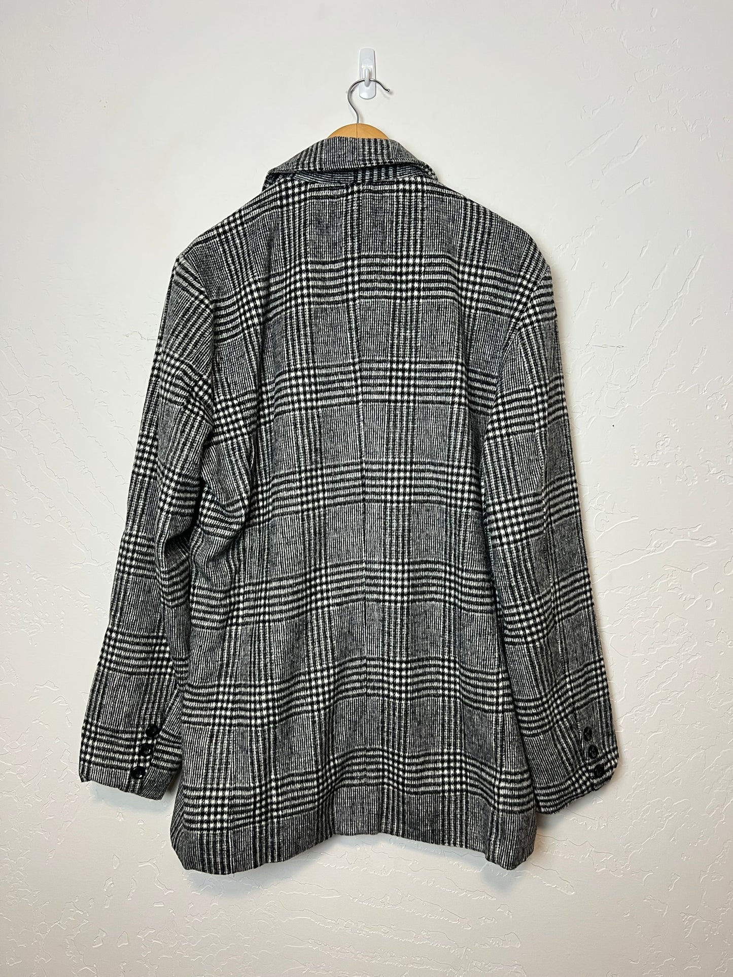 COOFANDY Glen Plaid Peacoat - L