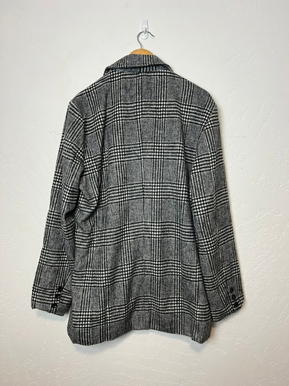 COOFANDY Glen Plaid Peacoat - L