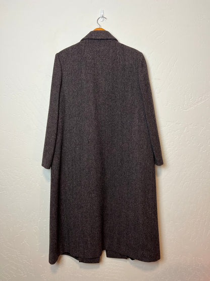 J.G. Hook Herringbone Wool Overcoat - M
