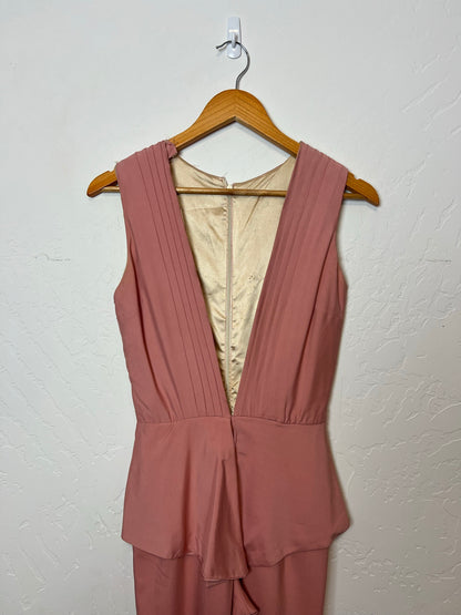 Vintage Dusty Rose Wide Leg Jumpsuit