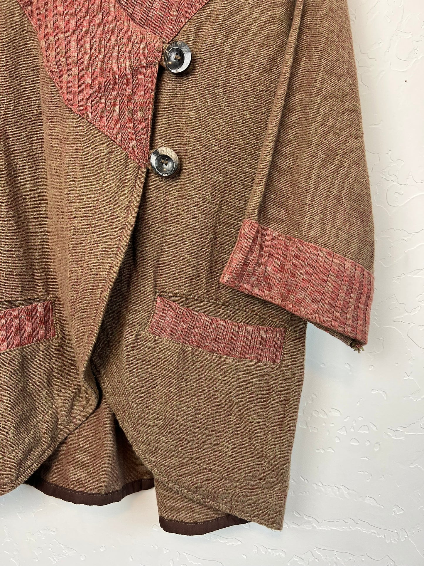 Tribe Hand Woven Cotton Wrap Jacket - S