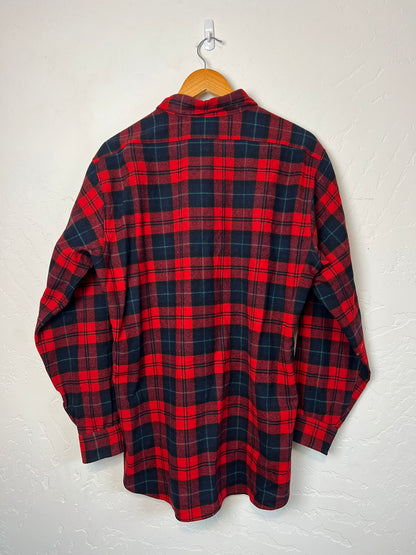 Pendleton Authentic Tartan Wool Flannel in Red and Black - L