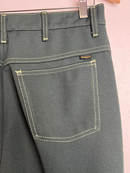 Farah Forest Green Flared Trousers - 32