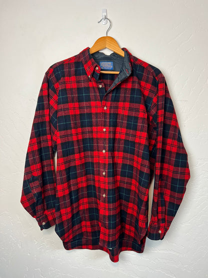 Pendleton Authentic Tartan Wool Flannel in Red and Black - L