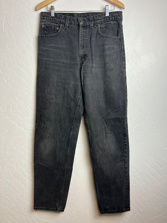 Levi's 550 Faded Black Tapered Jeans USA - W34 L32