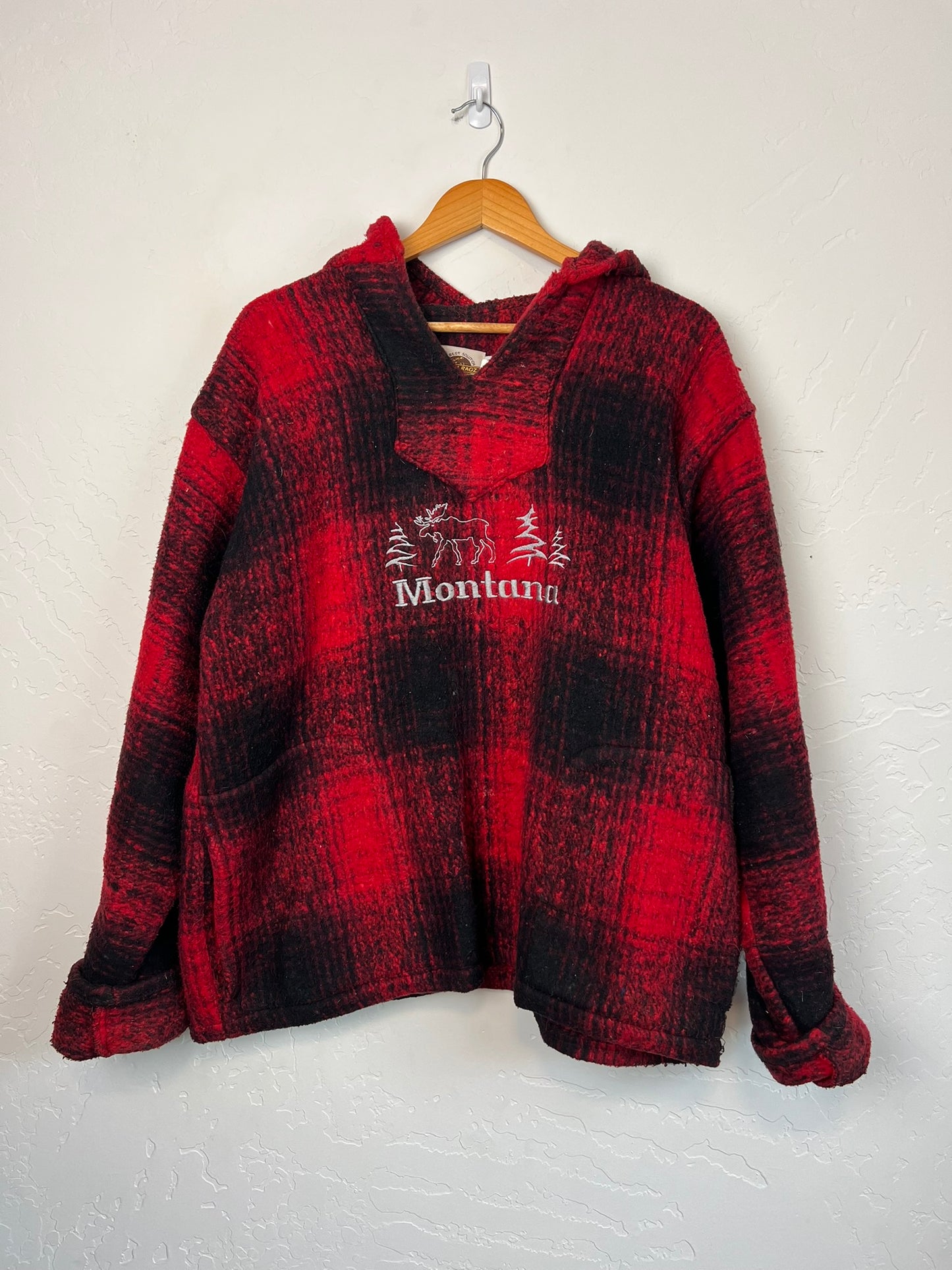 Earth Ragz Montana Buffalo Plaid Baja Hoodie - XL