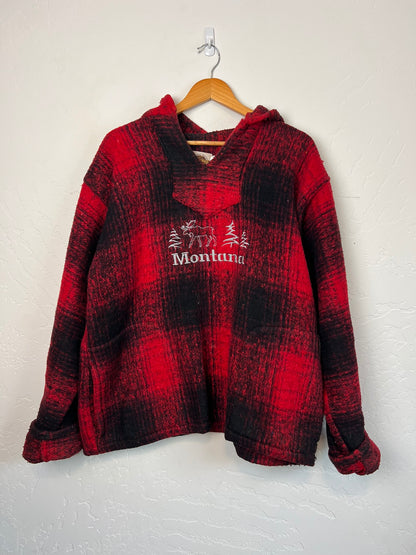 Earth Ragz Montana Buffalo Plaid Baja Hoodie - XL