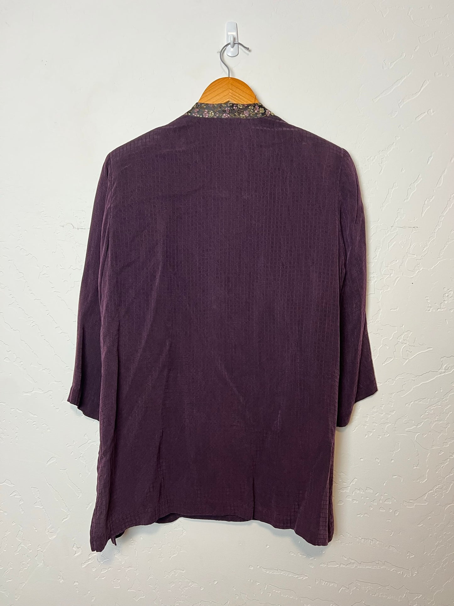 Naturally Yours Honolulu Plum Patchwork Hawaiian Blouse - Size L