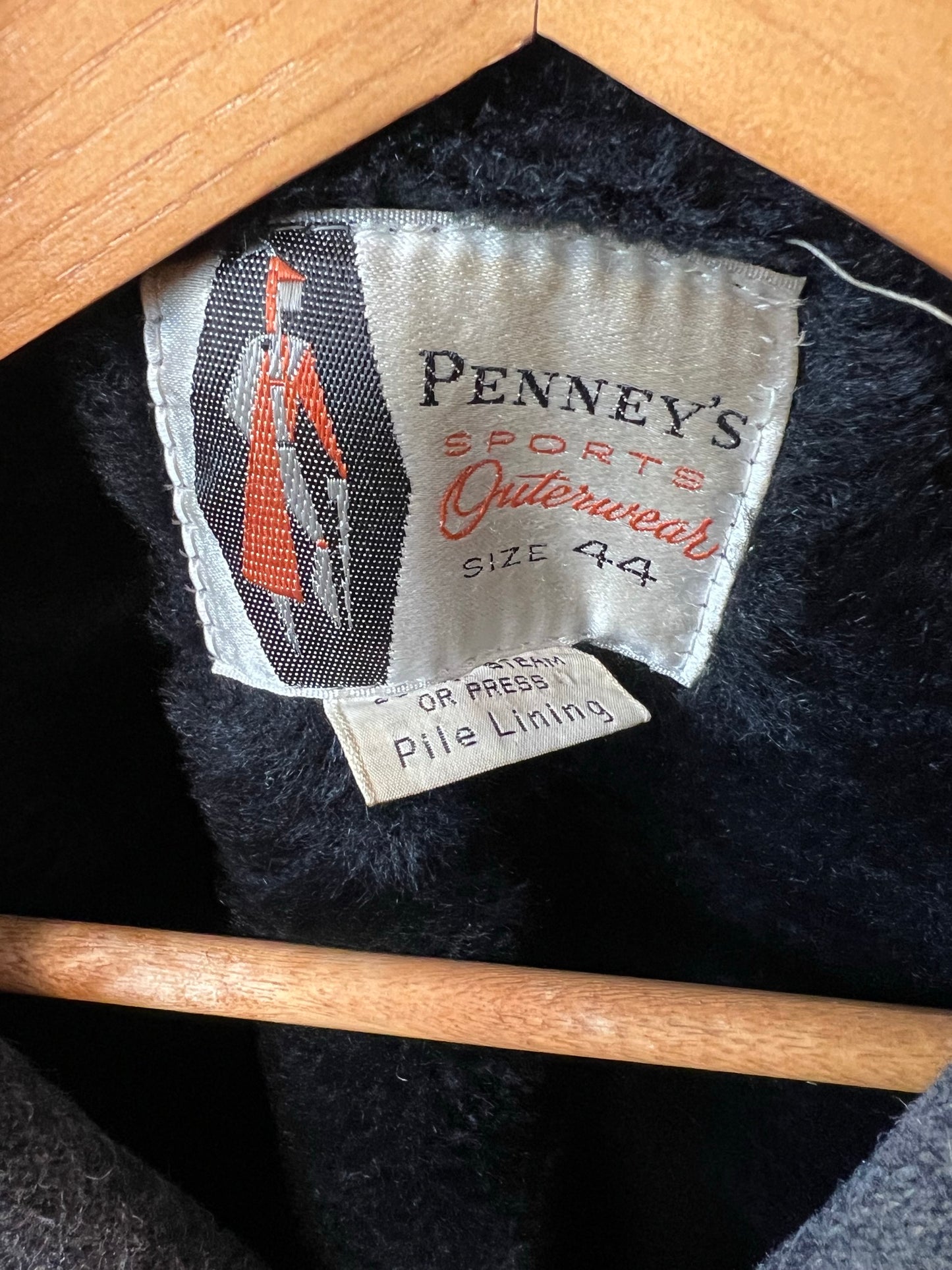Penney's Sports Outerwear Charcoal Wool Coat - Size 44