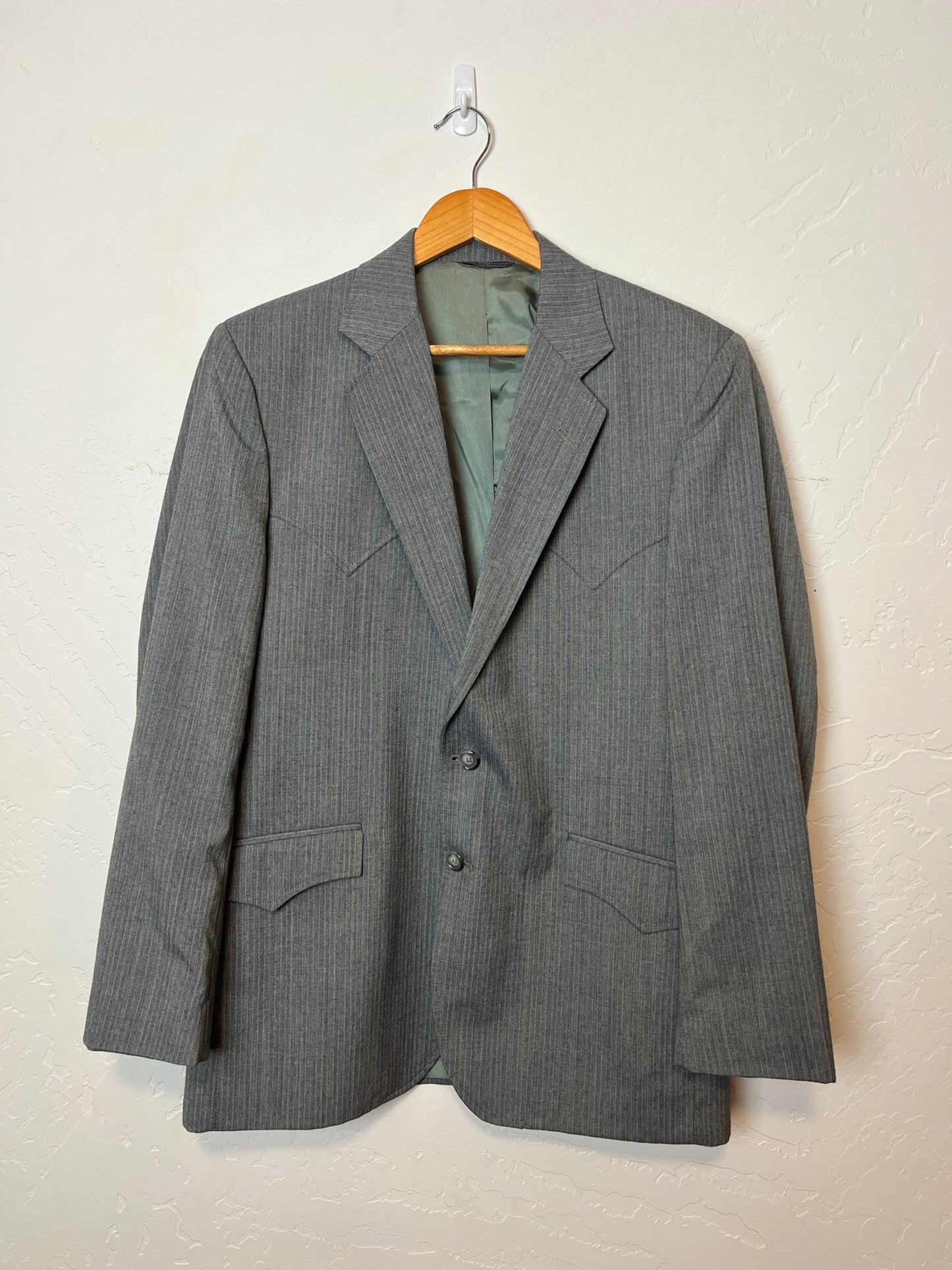 Kenny Rogers by Circle S Grey Pinstripe Western Blazer - Size 42