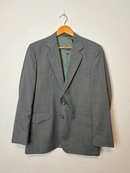 Kenny Rogers by Circle S Grey Pinstripe Western Blazer - Size 42