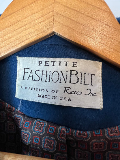 Petite Fashionbilt Teal Wool Overcoat - S