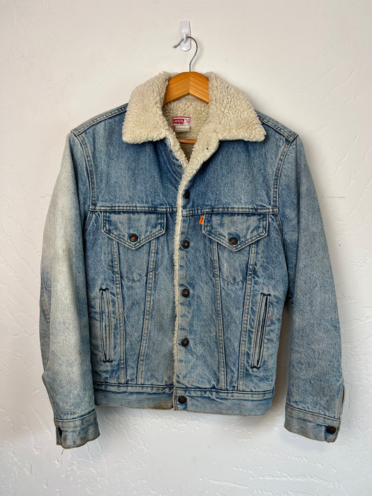 Levi's Sherpa-Lined Denim Trucker Jacket - Size 36
