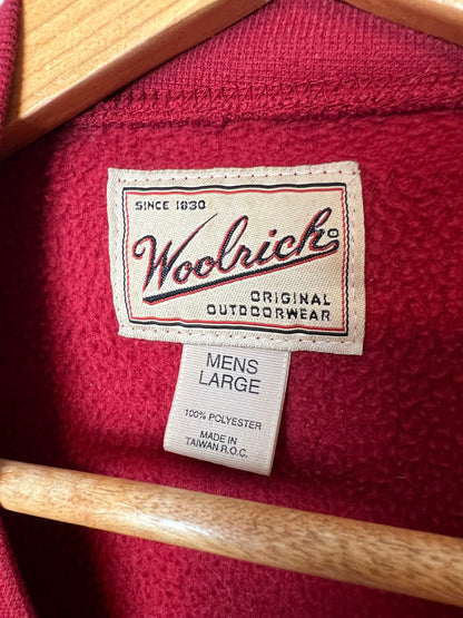 Woolrich Burgundy Red Fleece Sweater - Men's Size L