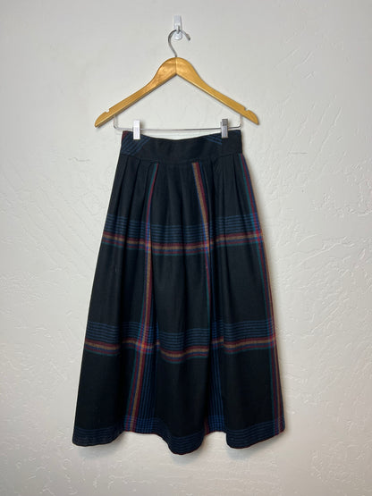 Diane Von Furstenberg Plaid Wool Skirt - S