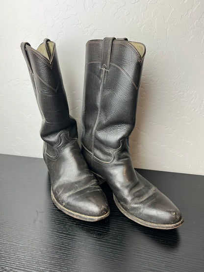 Justin Black Roper Boots - US 9D