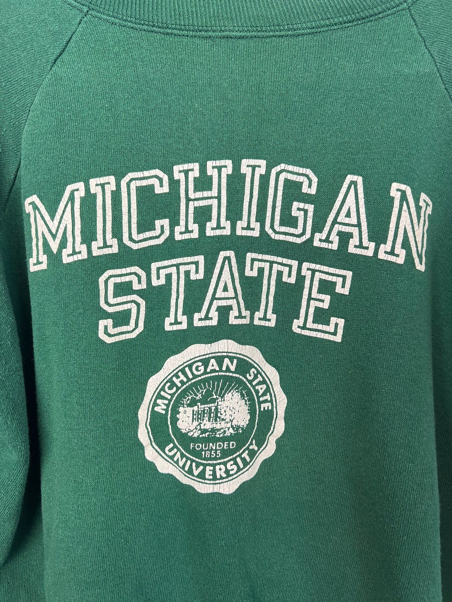 Champion Michigan State University Crewneck Green - L