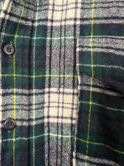 Pendleton Board Shirt Green Plaid Wool - 16